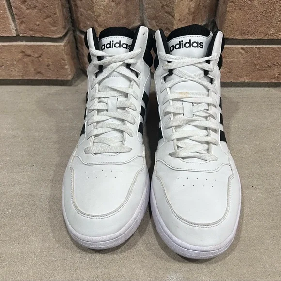 Adidas Mens | White & Black | Mid Hoops 2.0 GW3019 Athletic Men’s Shoes Size 12 - Picture 3 of 6